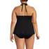 Women's Plus Size Flutter High Neck Halter Tankini Top , Back