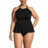 Women's Plus Size Flutter High Neck Halter Tankini Top , Front