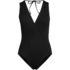 Women's Surplice Tie Back One Piece, Front