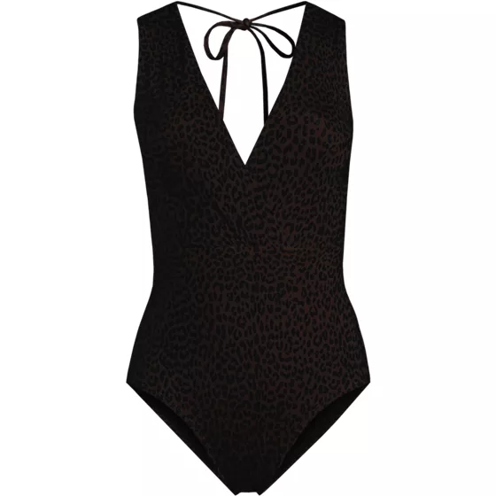 Women's Surplice Tie Back One Piece - primary