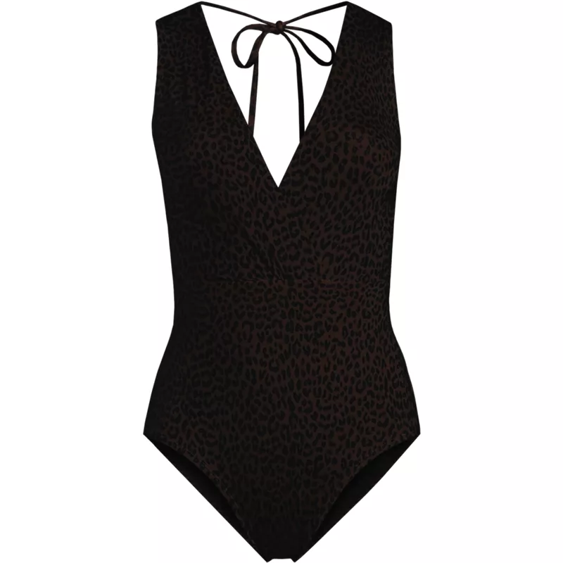 Women's Surplice Tie Back One Piece, Front