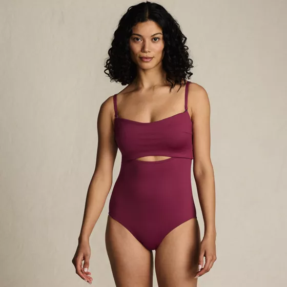 Women's Bandeau Cut Out One Piece - primary