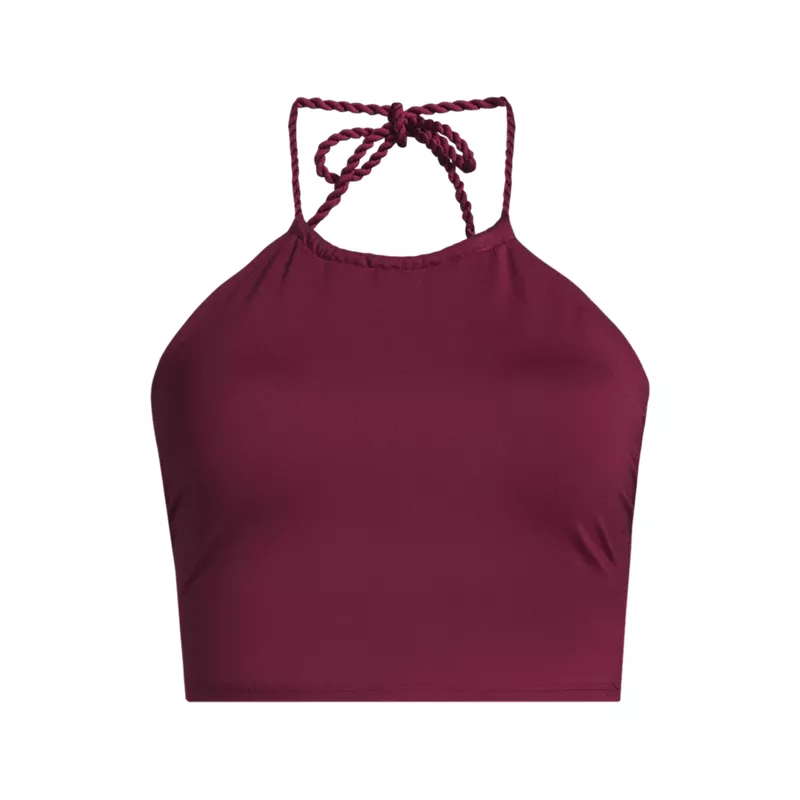 Women's High Neck Halter Midkini Top, Front