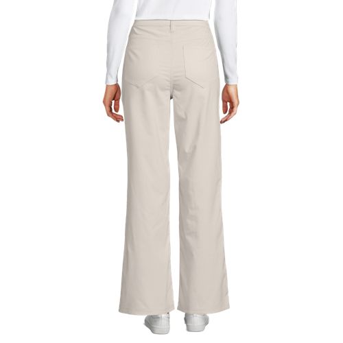  Lands' End Feincord-schlaghose High Waist, Damen, Größe:34 Regular, Weiß, Elasthan/baumwoll-mischung, By Lands' End 
