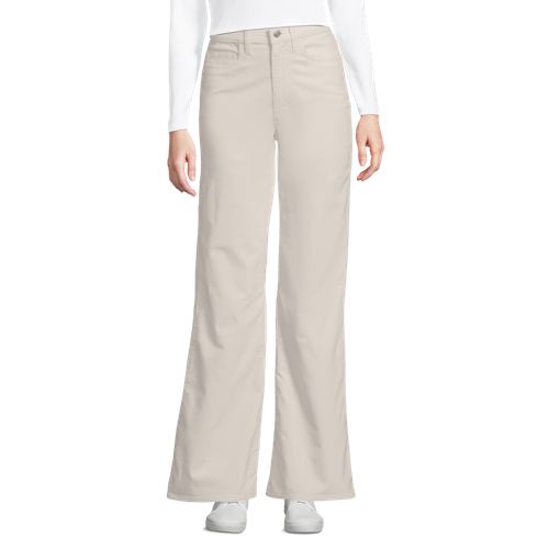  Lands' End Feincord-schlaghose High Waist, Damen, Größe:34 Regular, Weiß, Elasthan/baumwoll-mischung, By Lands' End 