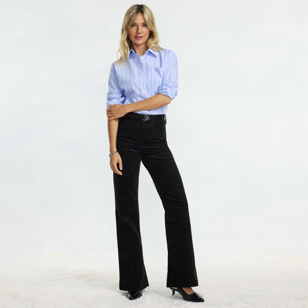 Women's Corduroy High Rise Classic Flare Pants | Lands' End