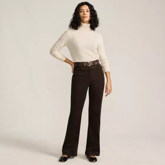 Women's Corduroy High Rise Classic Flare Pants - primary