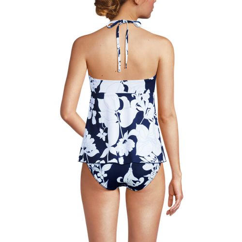 Women's Flutter High Neck Halter Tankini Top - image 3