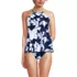 Women's Flutter High Neck Halter Tankini Top, Front
