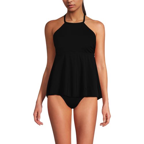 Women's Flutter High Neck Halter Tankini Top - image 2