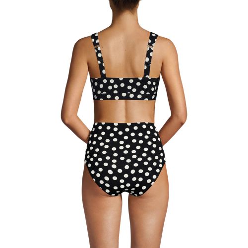  Lands' End Bikinitop Mit Twist-detail, Damen, Größe:32-34 Regular, Schwarz, Elasthan/nylon-mischung, By Lands' End 