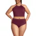 Women's Plus Size High Neck Halter Tankini Top, Front