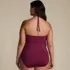 Women's Plus Size High Neck Halter Tankini Top, Back