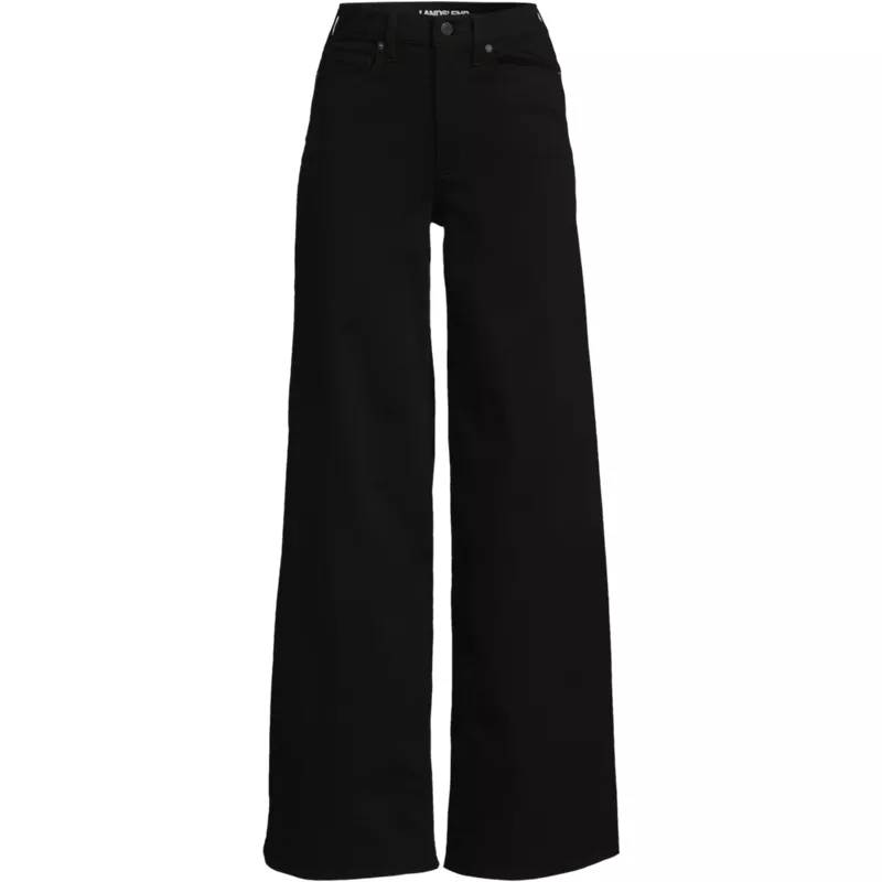 Women's Plus Size Denim High Rise Extra Wide Leg Jeans, Front