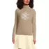 Women's Cozy Lofty Placed Jacquard Turtleneck with Cables Sweater, Front