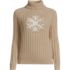 Women's Cozy Lofty Placed Jacquard Turtleneck with Cables Sweater, Front
