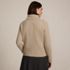 Women's Cozy Lofty Placed Jacquard Turtleneck with Cables Sweater, Back