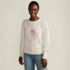 Womens Drifter Drop Shoulder Placed Jacquard Crew Neck Sweater, Front