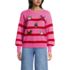 Women's Drifter Puff Sleeve Embroidered Crew Neck Sweater, Front