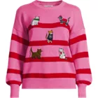 Women's Drifter Puff Sleeve Embroidered Crew Neck Sweater