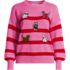 Women's Drifter Puff Sleeve Embroidered Crew Neck Sweater, Front
