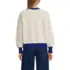 Women's Ultrasoft Placed Jacquard Jersey Crew Neck Sweater, Back