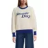 Women's Ultrasoft Placed Jacquard Jersey Crew Neck Sweater, Front