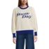 Women's Ultrasoft Placed Jacquard Jersey Crew Neck Sweater, Front