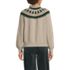 Women's Drifter Lurex Ruffle Neck Jacquard Cardigan Sweater, Back