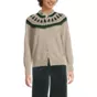 Women's Drifter Lurex Ruffle Neck Jacquard Cardigan Sweater