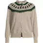 Women's Drifter Lurex Ruffle Neck Jacquard Cardigan Sweater