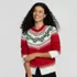 Women's Drifter Lurex Ruffle Neck Jacquard Cardigan Sweater, alternative image