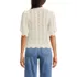 Women's Lace Pointelle Puff Sleeve Cardigan Sweater, Back