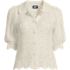 Women's Lace Pointelle Puff Sleeve Cardigan Sweater, Front
