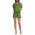 Women's Cooling 2 Piece Pajama Set - Short Sleeve Tee and Shorts, Front