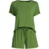 Women's Cooling 2 Piece Pajama Set - Short Sleeve Tee and Shorts, Front