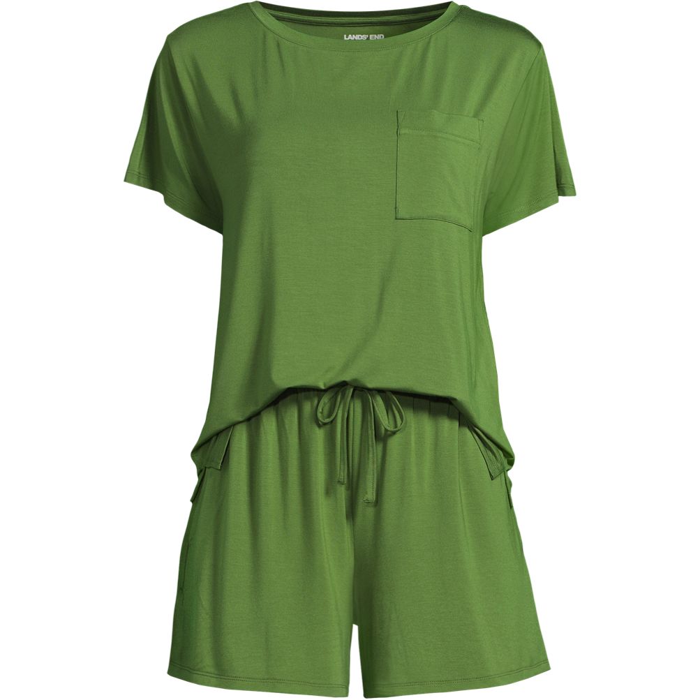 Women's Cooling Piece Pajama Set Short Sleeve Tee and Shorts