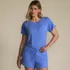 Women's Cooling 2 Piece Pajama Set - Short Sleeve Tee and Shorts, Front