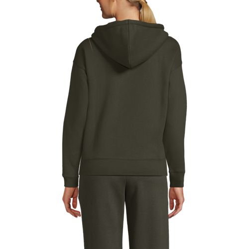  Lands' End Serious Sweats Kapuzen-sweatshirt, Damen, Größe:32-34 Regular, Grün, Baumwoll-mischung/polyester-mischung, By Lands' End 