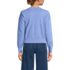 Women's Cropped Placed Jacquard Fine Gauge Crew Neck Cardigan Sweater, Back