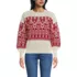 Women's Drifter Placed Jacquard Jersey Crew Neck Sweater, Front