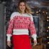 Women's Drifter Placed Jacquard Jersey Crew Neck Sweater, alternative image