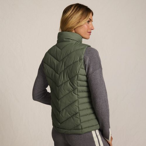  Lands' End Isolierte Steppweste Featherfree, Damen, Größe:32-34 Regular, Grün, By Lands' End 