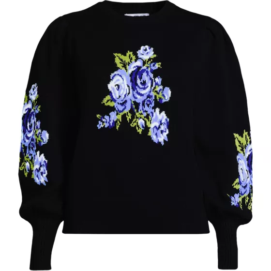 Women's Drifter Puff Sleeve Jacquard Crew Neck Sweater - primary