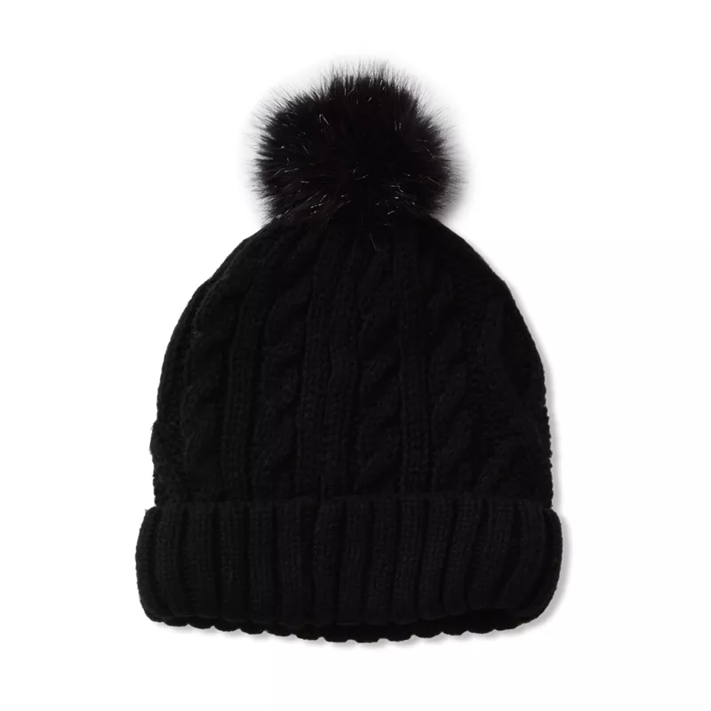 Kids Fleece Lined Pom Hat, alternative image