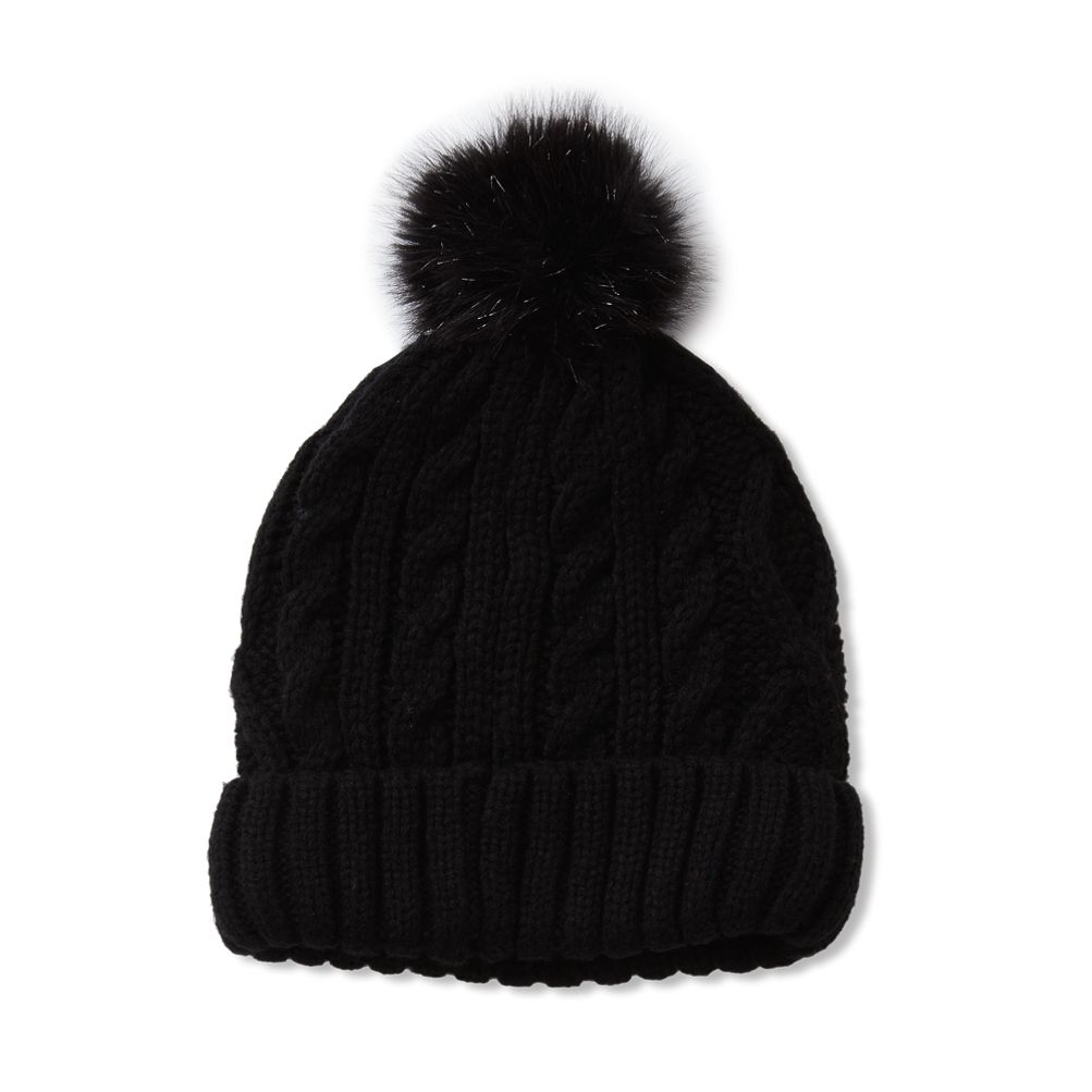 Bonnet D’hiver Lands End En Polaire Bleu, Bon état, Style Ski Casual