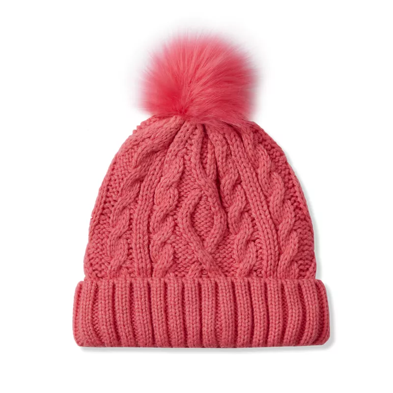 Kids Fleece Lined Pom Hat, alternative image