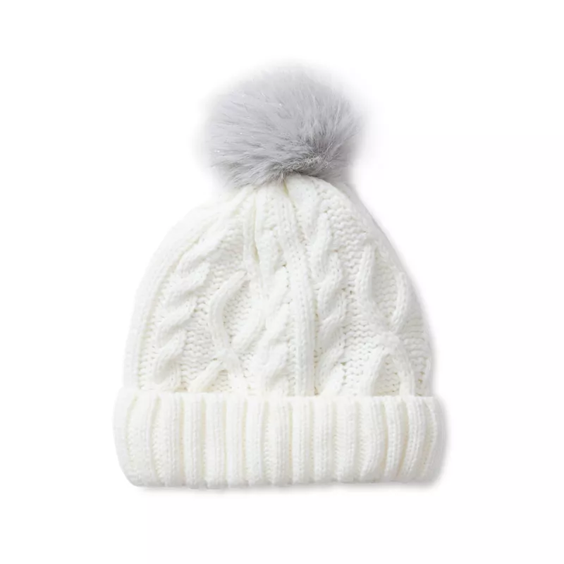 Kids Fleece Lined Pom Hat, alternative image