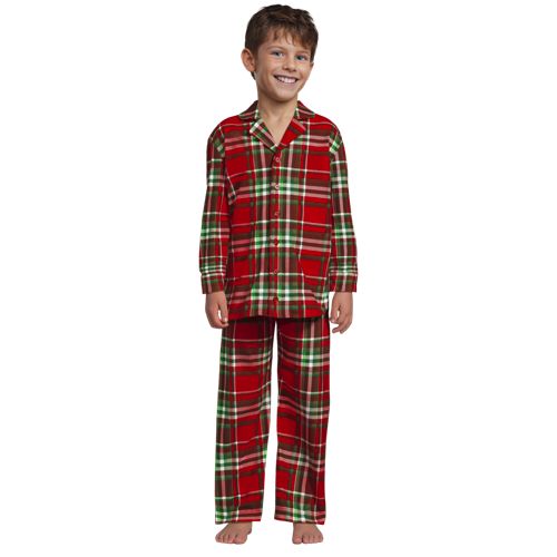 Kids Flannel 2 Piece Pajama Set, alternative image
