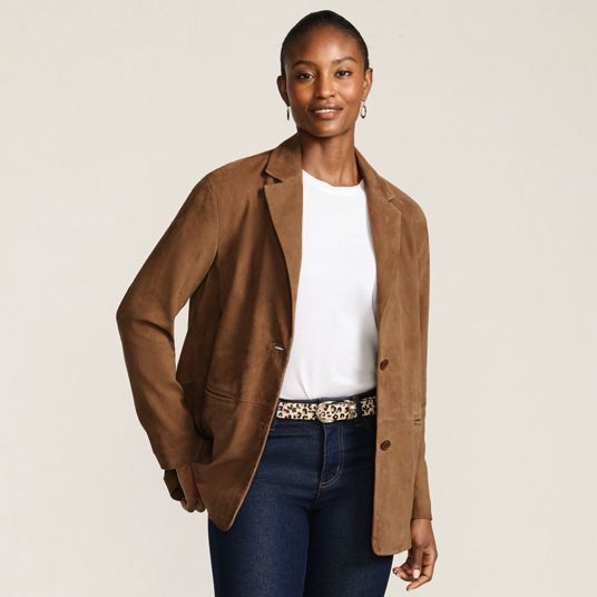 Suede Leather Outerwear | Lands